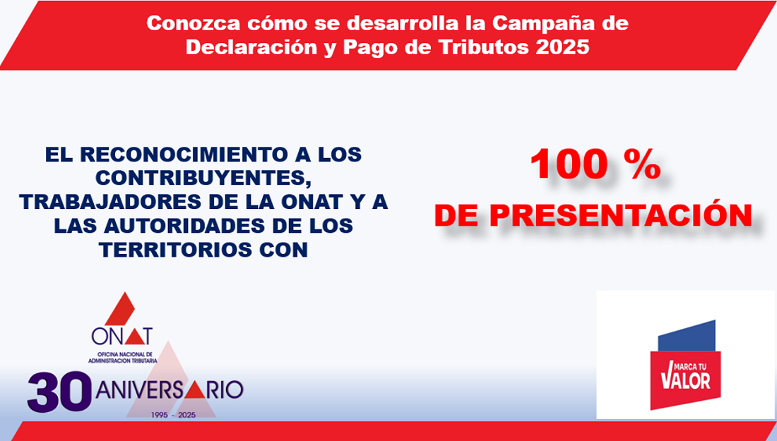 Conozca cómo se desarrolla la Campaña de Declaración y Pago de Tributos 2025