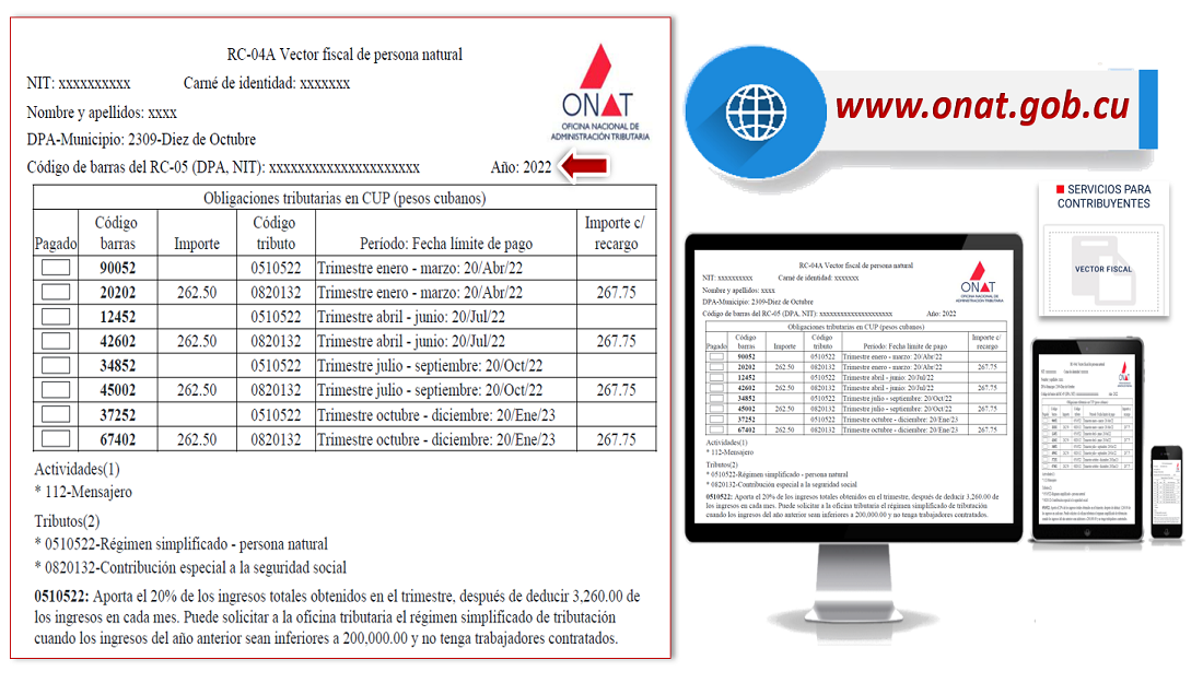 ¡Los vectores fiscales de 2022 pueden descargarse ya actualizados desde el Portal Tributario!