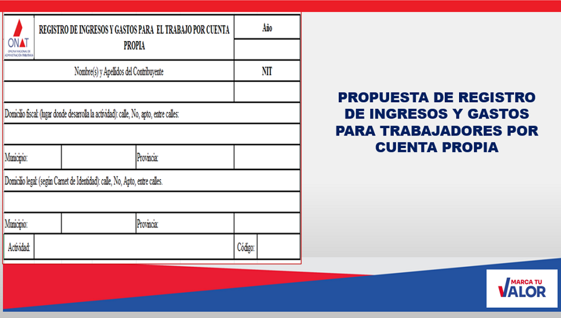La ONAT presenta propuesta de Registro de Ingresos y Gastos para Trabajadores por Cuenta Propia