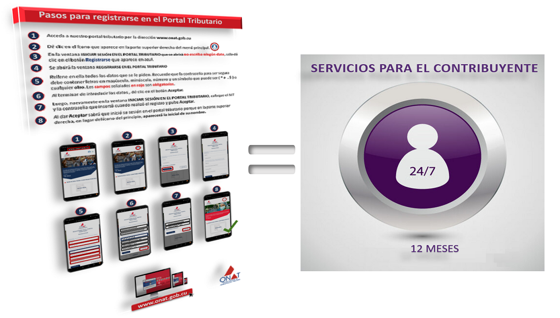 ¿Eres contribuyente? Pues, regístrate en el portal y accede 24/7 a los servicios en línea creados para ti.