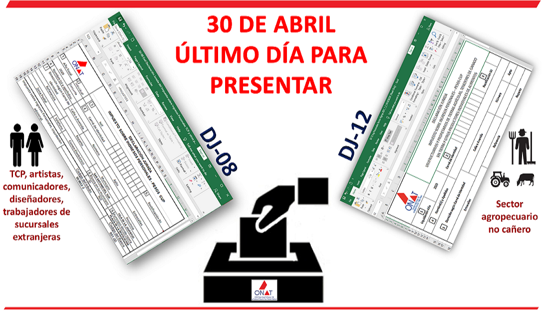 30 de abril ¡Último día para presentar la DJ-08 de personas naturales y la DJ-12 del Sector Agropecuario!